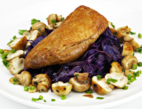 Ezy Duck Confit with Braised Red Cabbage & Mushroom Ragu